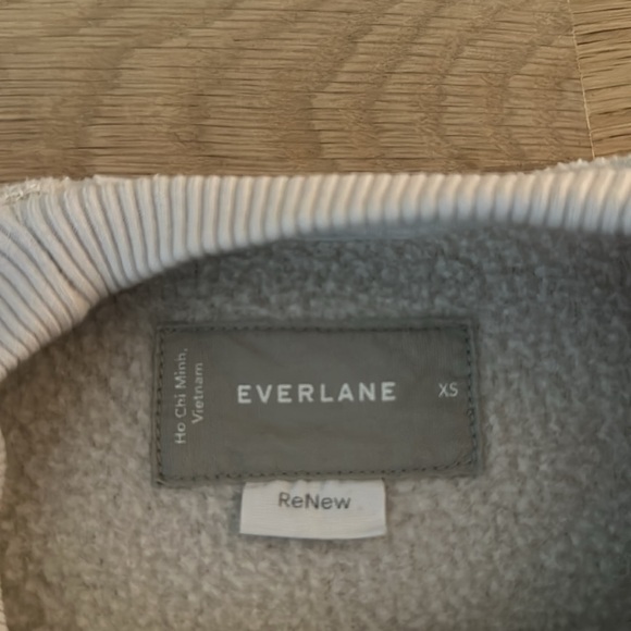 Everlane Teddy Fleece Raglan Sweatshirt - Cream - XS - Picture 3 of 4
